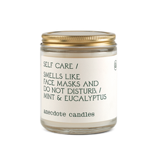 Load image into Gallery viewer, Self Care (Mint & Eucalyptus) Glass Jar Candle