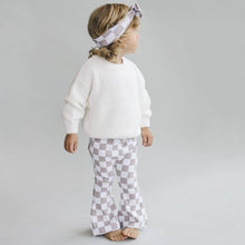 Load image into Gallery viewer, Checkered Flare Pants | Latte