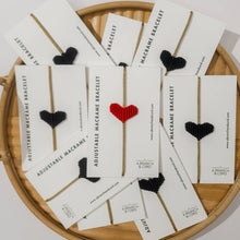 Load image into Gallery viewer, Macrame Heart Adjustable Bracelet