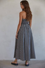 Load image into Gallery viewer, Striped Strapless Flare Maxi Dress