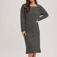 Load image into Gallery viewer, Striped Knit Midi Dress