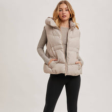 Load image into Gallery viewer, Puffer Hooded Vest