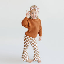 Load image into Gallery viewer, Checkered Flare Pants | Copper