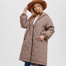 Load image into Gallery viewer, Longline Quilted Puffer Jacket