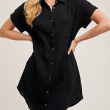 Load image into Gallery viewer, Button Up Shirt Dress