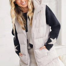 Load image into Gallery viewer, Hooded Longline Puffer Vest