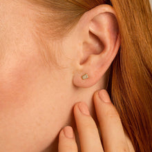 Load image into Gallery viewer, Mom Baguette Stud Earrings
