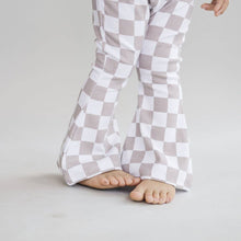 Load image into Gallery viewer, Checkered Flare Pants | Latte