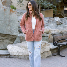 Load image into Gallery viewer, Mineral Washed Quilted Jacket in Terracotta