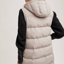 Load image into Gallery viewer, Hooded Longline Puffer Vest