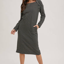 Load image into Gallery viewer, Striped Knit Midi Dress
