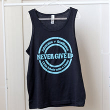 Load image into Gallery viewer, Advocate. Resilience. Never Give Up. Tanks (youth + adult)