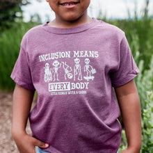 Load image into Gallery viewer, Inclusion Means EVERYbody ~ Heather Maroon (toddler + youth)