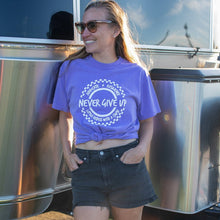 Load image into Gallery viewer, Advocate. Resilience. Never Give Up. Garment-Dyed Crew