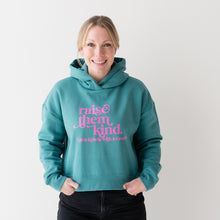 Load image into Gallery viewer, Raise them Kind. Crop Hoodie