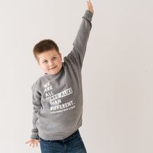 Load image into Gallery viewer, We are all more alike than different. Youth Sweatshirt