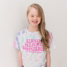 Load image into Gallery viewer, Always Presume Competence Youth Crew ~ Tie Dye