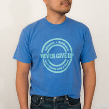 Load image into Gallery viewer, Advocate. Resilience. Never Give Up Garment-dyed Tee (youth + adult)