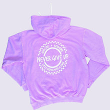 Load image into Gallery viewer, Advocate. Resilience. Never Give Up. Garment-Dyed Hoodies (2 colors!)