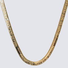 Load image into Gallery viewer, PROGRESS NOT PERFECTION Herringbone Necklace