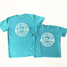 Load image into Gallery viewer, Autism Accept & Advocate Garment-Dyed Crew (youth + adult)
