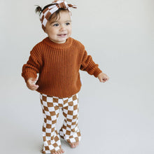 Load image into Gallery viewer, Checkered Flare Pants | Copper