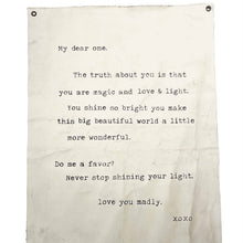 Load image into Gallery viewer, Never Stop Shining (My Dear One) Hand Painted Wall Hanging