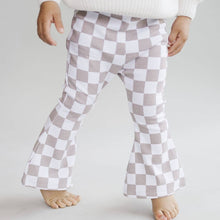 Load image into Gallery viewer, Checkered Flare Pants | Latte