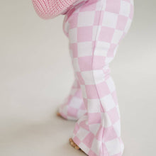 Load image into Gallery viewer, Checkered Flare Pants | Pink