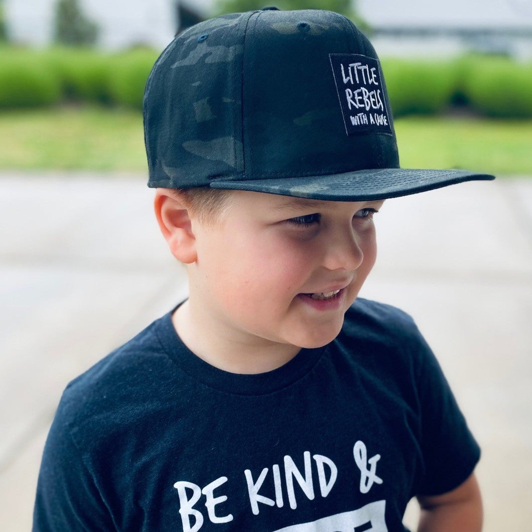 Little Rebels with a Cause Black Camo Hat