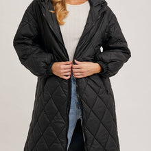 Load image into Gallery viewer, Longline Quilted Puffer Jacket