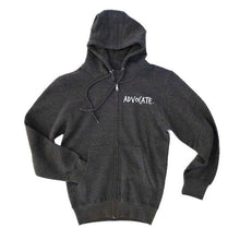 Load image into Gallery viewer, Advocate. Zip Hoodie ~ Charcoal Grey