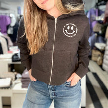 Load image into Gallery viewer, Stand Up & Stand Together. Women's Boxy Zip Hoodie CJF x LR