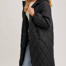 Load image into Gallery viewer, Longline Quilted Puffer Jacket