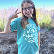 Load image into Gallery viewer, Support the Disability Community. Garment-dyed Tee (youth + adult)