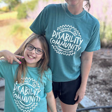 Load image into Gallery viewer, Support the Disability Community. Garment-dyed Tee (youth + adult)