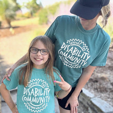 Load image into Gallery viewer, Support the Disability Community. Garment-dyed Tee (youth + adult)