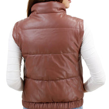 Load image into Gallery viewer, Butter Faux Leather Puffer Jacket/Vest in Clay