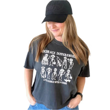 Load image into Gallery viewer, Embrace Differences. Garment-Dyed Boxy Crew ~ Pepper