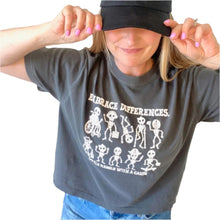 Load image into Gallery viewer, Embrace Differences. Garment-Dyed Boxy Crew ~ Pepper