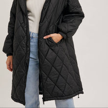 Load image into Gallery viewer, Longline Quilted Puffer Jacket