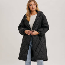Load image into Gallery viewer, Longline Quilted Puffer Jacket