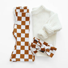Load image into Gallery viewer, Checkered Flare Pants | Copper