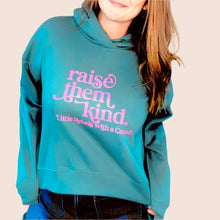 Load image into Gallery viewer, Raise them Kind. Crop Hoodie