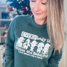 Load image into Gallery viewer, EVERYbody is Unique & Beautiful Raglan Sweatshirt