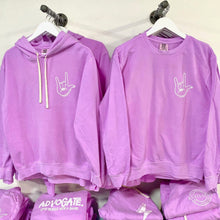 Load image into Gallery viewer, I LOVE YOU Garment- Dyed Crewneck & Hoodie