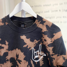 Load image into Gallery viewer, I love you Tie Dye Crewneck Sweatshirt