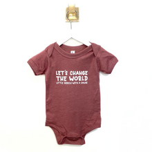 Load image into Gallery viewer, Let's Change the World. Baby One Piece