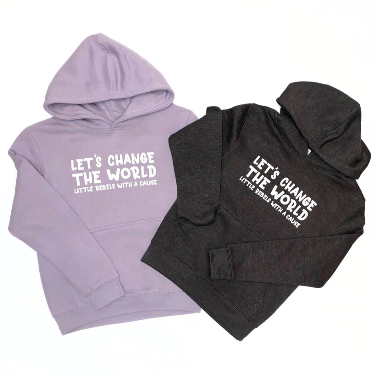 Let's Change the World. Youth Hoodies Little Rebels with a Cause