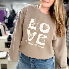 Load image into Gallery viewer, LOVE Garment-Dyed Sweatshirt